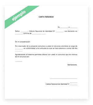 Renuncia voluntaria pdf